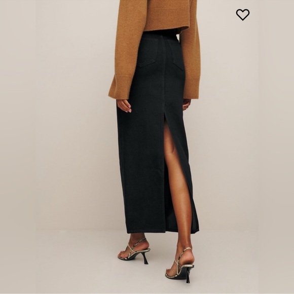 NEW Reformation Daria Ultra High Waist Denim Skirt - Nidri - Picture 11 of 13